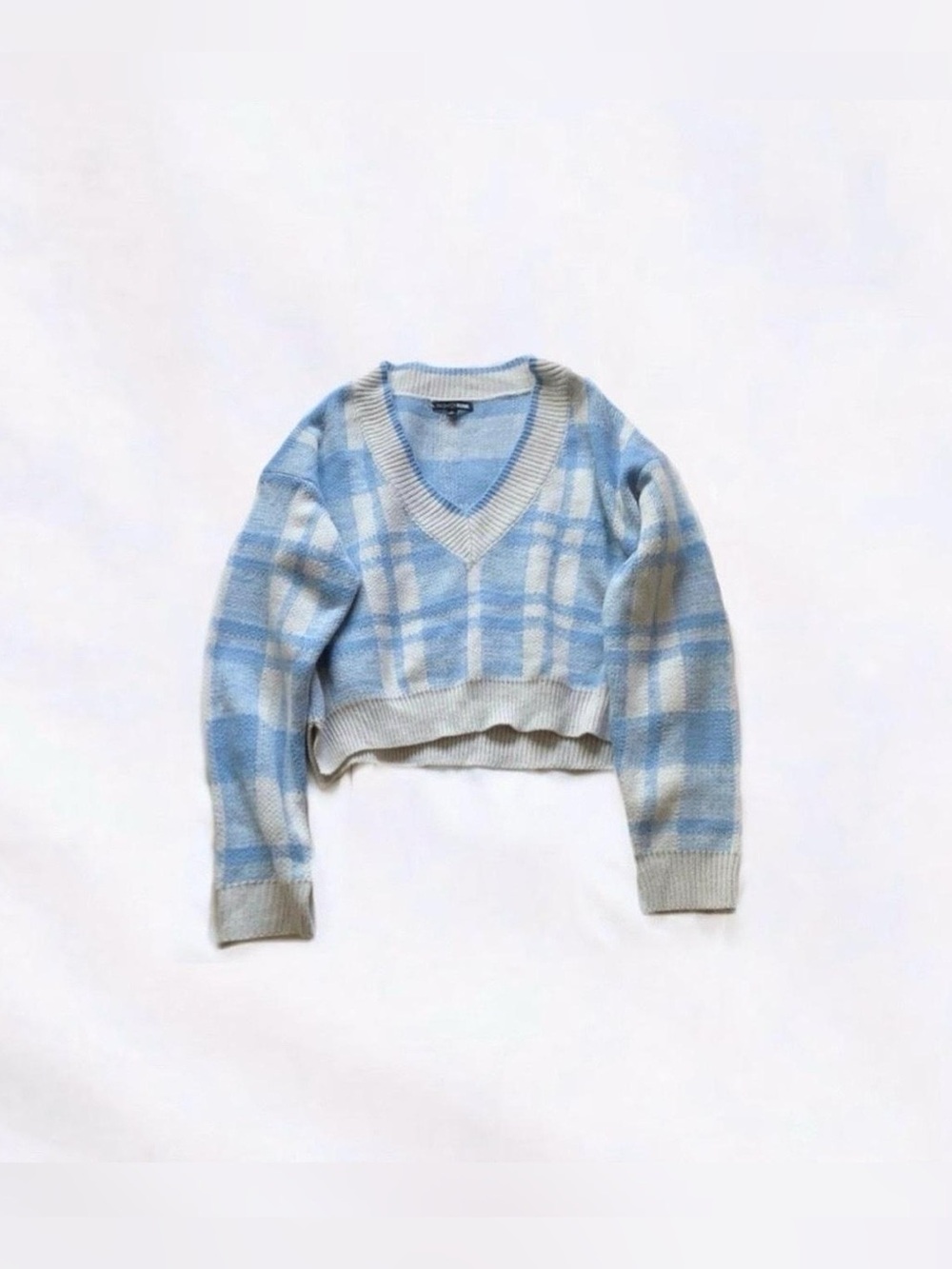 fashion nova ⋆ plaid cropped sweater